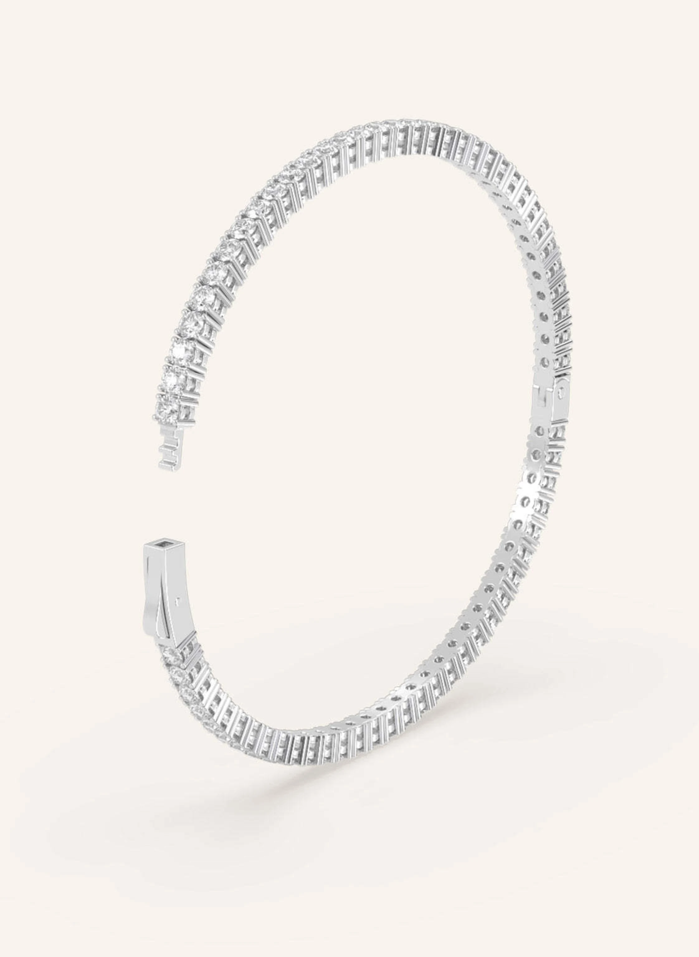 VEYNOU Armreif ETERNAL aus 14 Karat Weißgold und 4,0ct. lab-grown Diamanten