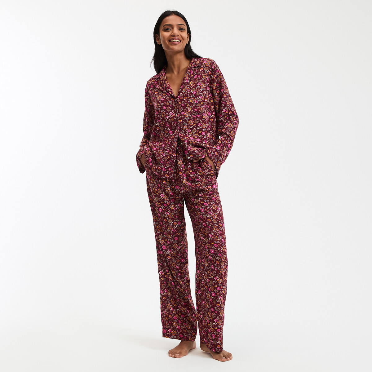 COLEÇÕES LA REDOUTE<br>Pijamas folgados com estampa floral