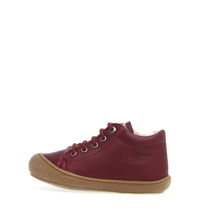 Naturino Naturino Cocoon Supersouple Lacets Fourré Bordeaux