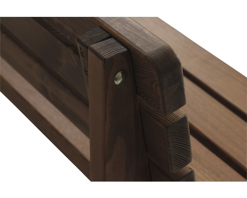 Tessin tuinbank, hout, 2-zits, bruin.