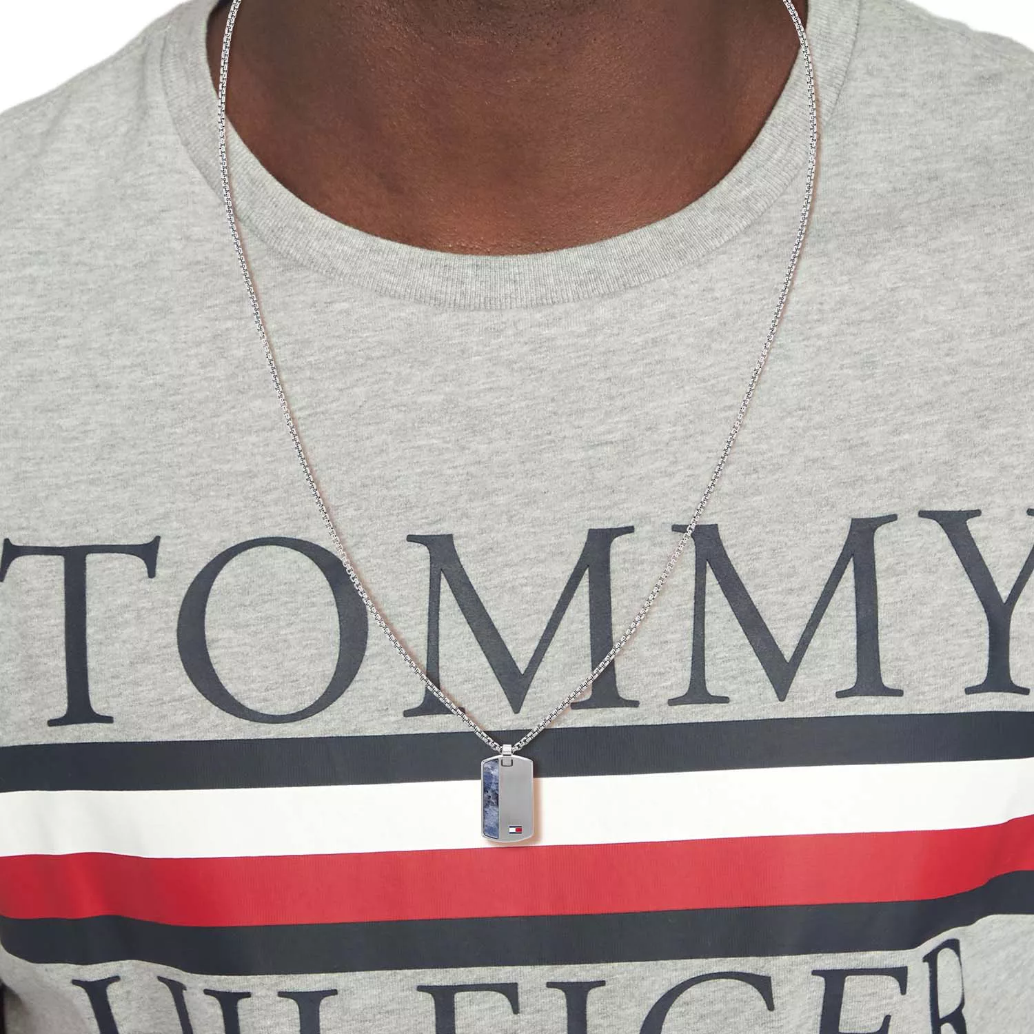 Tommy Hilfiger Beaded Tag Halskæde Rustfrit Stål 2790437