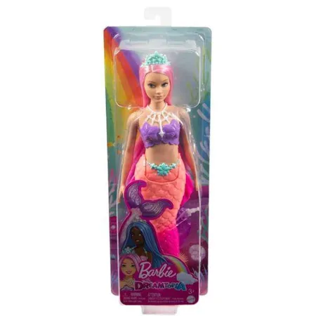 Barbie Dreamtopia Meerjungfrau-Puppe (kurvig, rosafarbenes Haar)