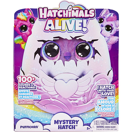 Hatchimals Alive Secret Hatch Pufficorn - flere varianter - assorteret