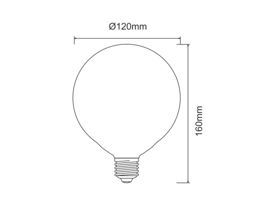 Ampoule LED globe 22 W et 2 600 lumens 3 000 K.