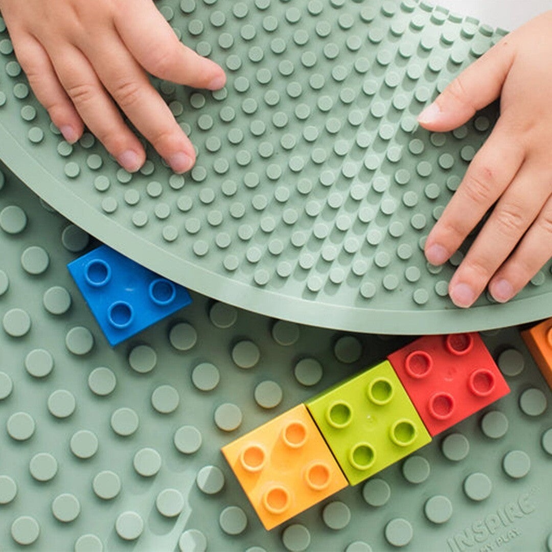 Inspire my play playtray bouwmat - smoke green