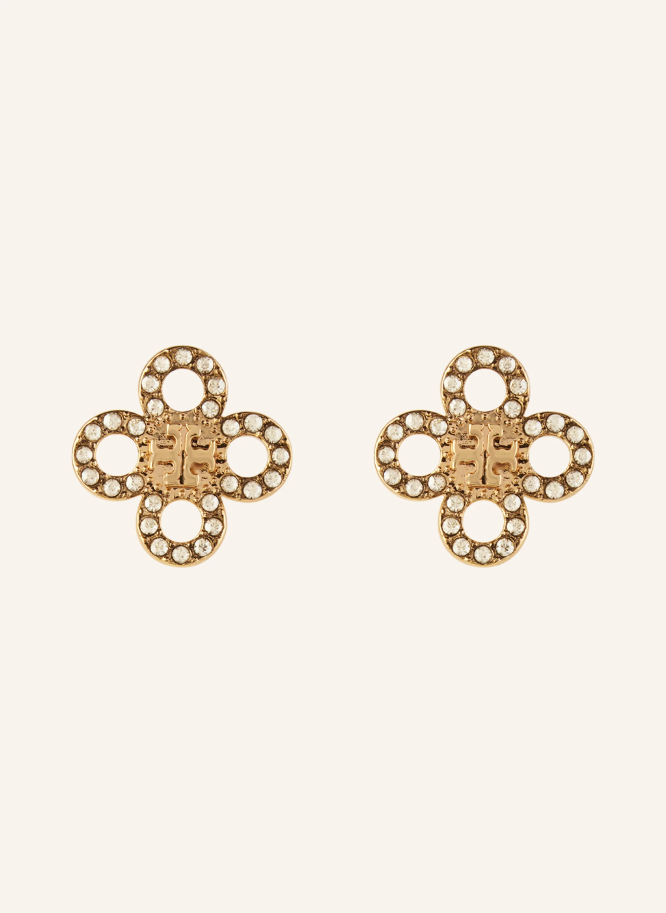 TORY BURCH Ohrstecker SMALL KIRA CLOVER PAVE STUD
