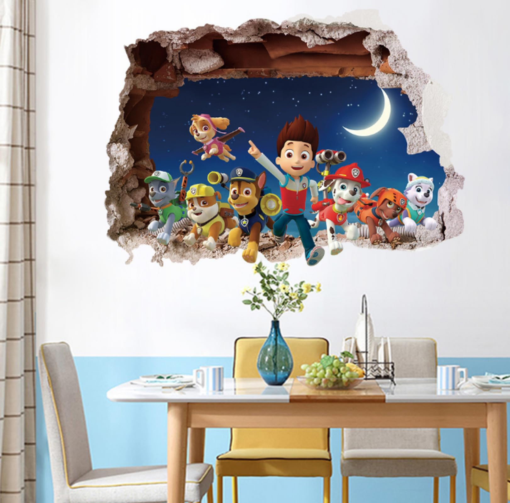(70x50cm) Wandtattoo Kinderzimmer Aufkleber Home Deko Wandsticker - Tierische Helfer