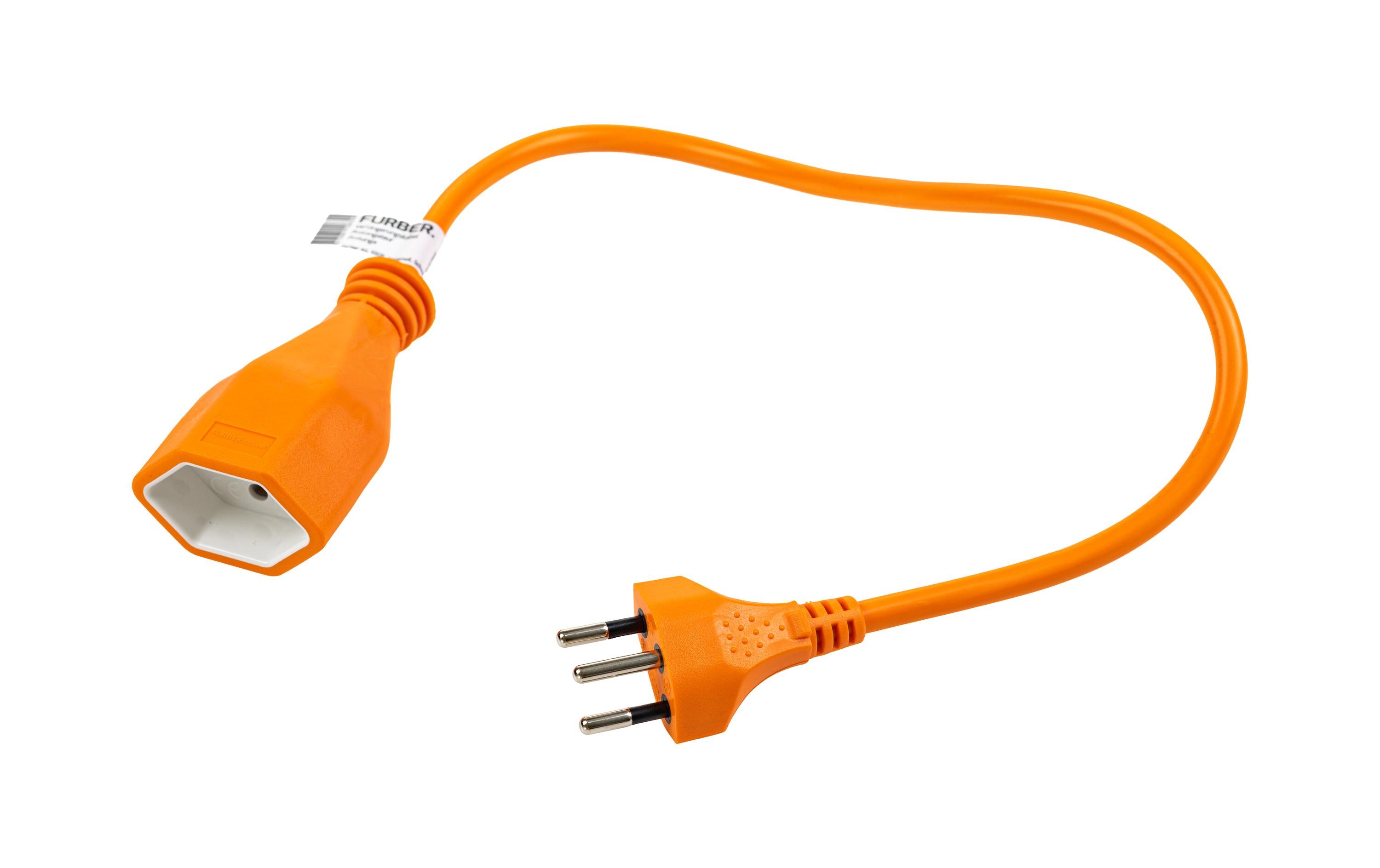 Verlängerungskabel T13-T12 0.5 m OrangeStromkabel H05VV-F 3G1.00