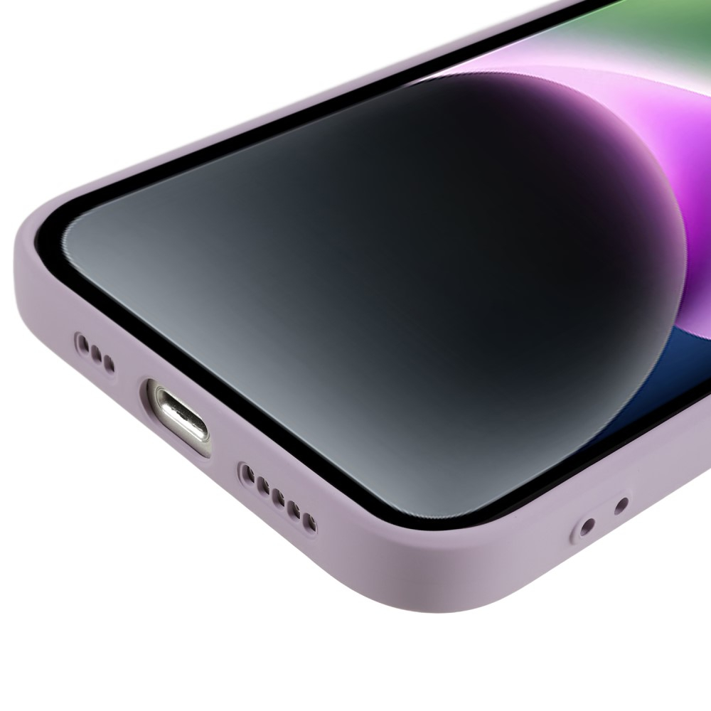 iPhone 15 Gummi Case Hülle mit Kameraschutz - Lila (Matt)