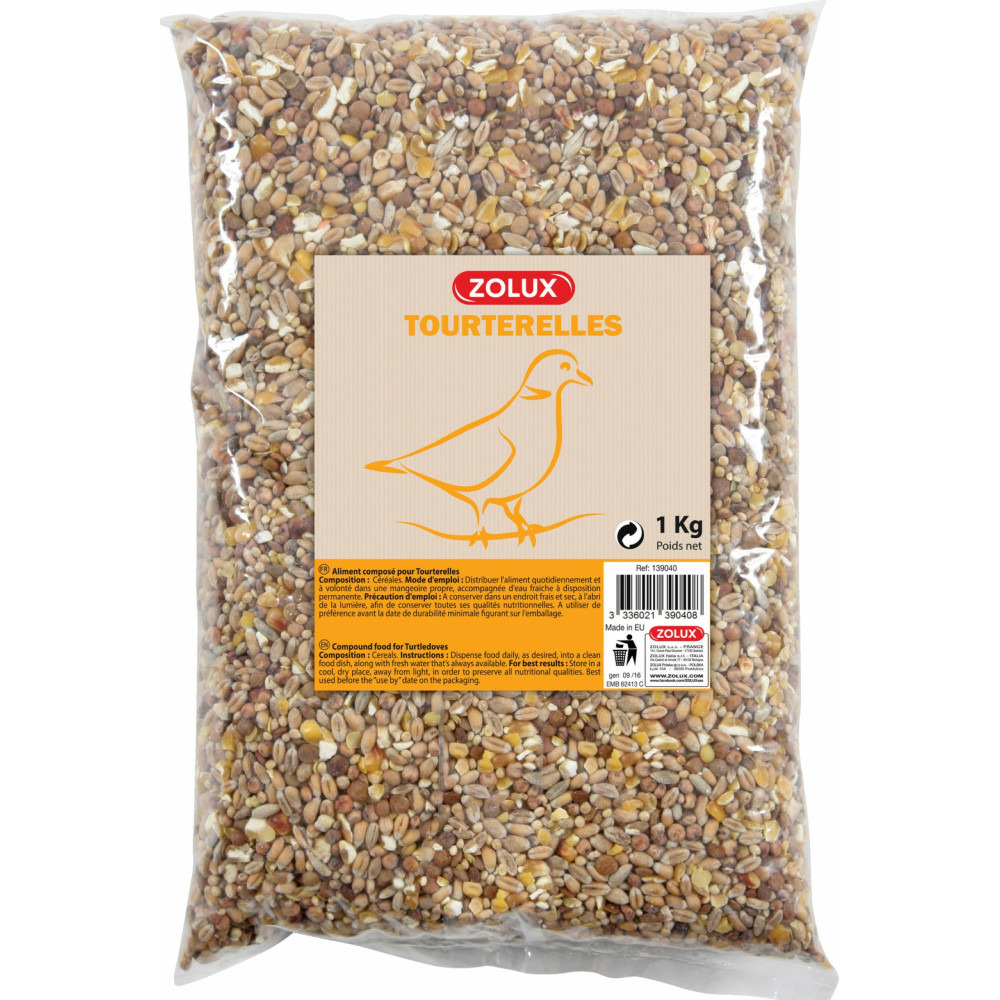 Graines pour tourterelle sac de 1 kg pour oiseaux