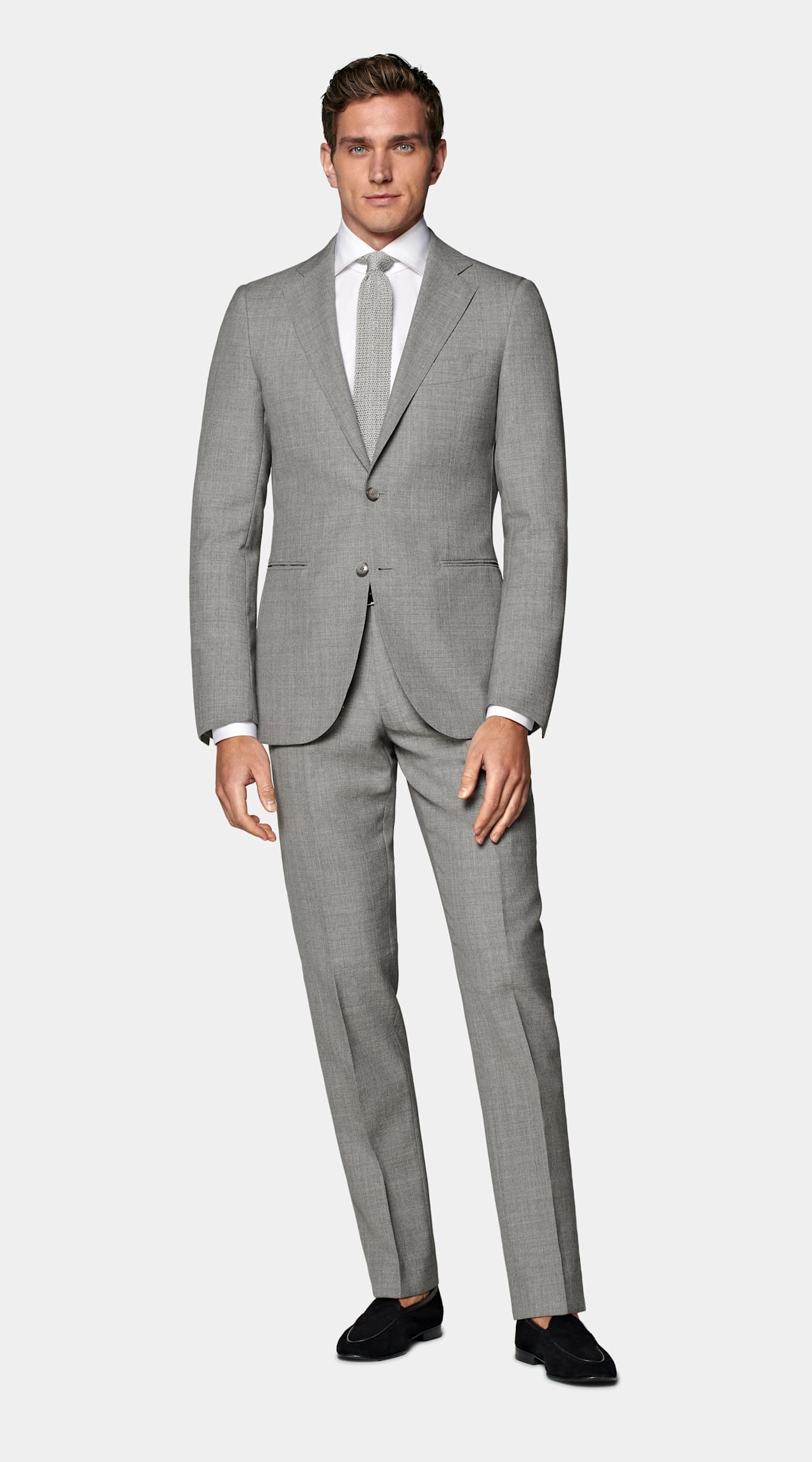 Costume Perennial Lazio coupe Tailored gris clair