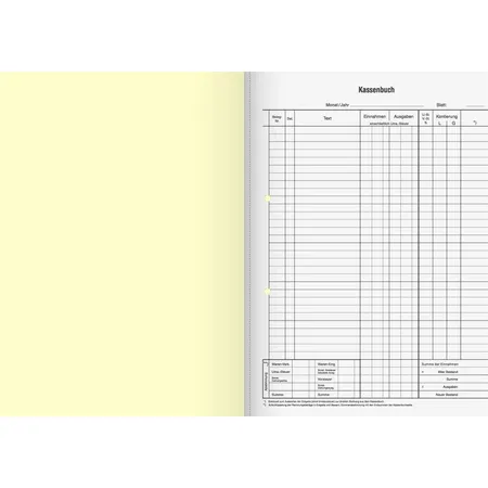 BRUNNEN Kassenbuch, orange, A4, 2 x 50 Blatt