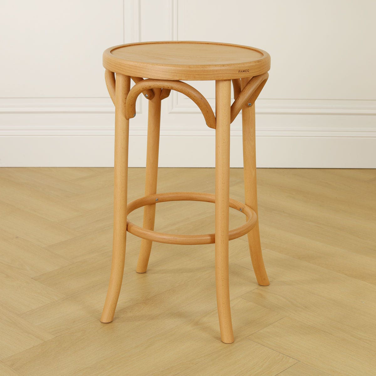 Fameg Diana houten barkruk naturel - 61 cm