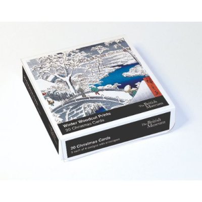 Winter Woodblock Prints x20: Christmas Cards