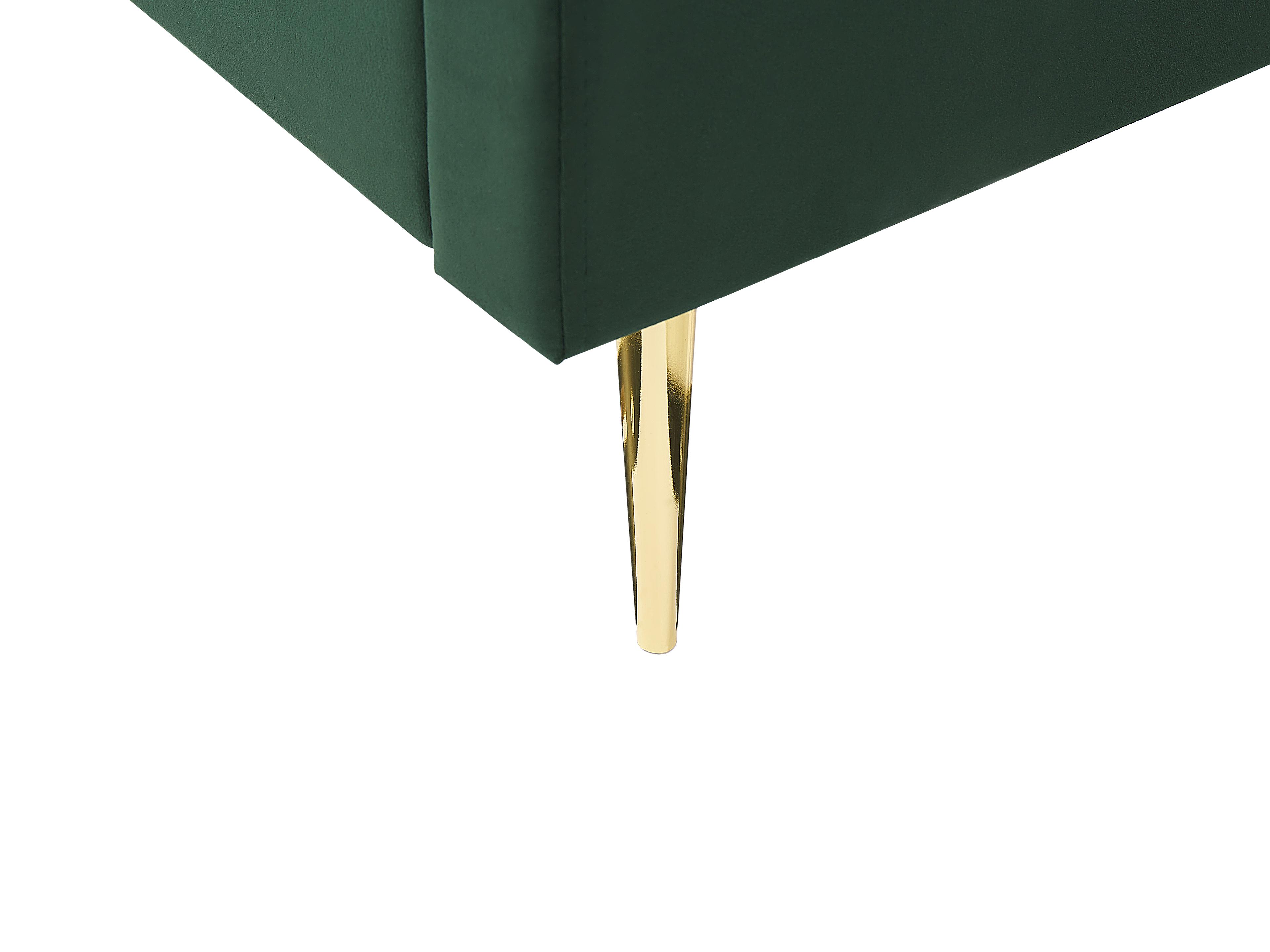 Bed Fluweel MARVILLE 140 x 200 cm Smaragdgroen