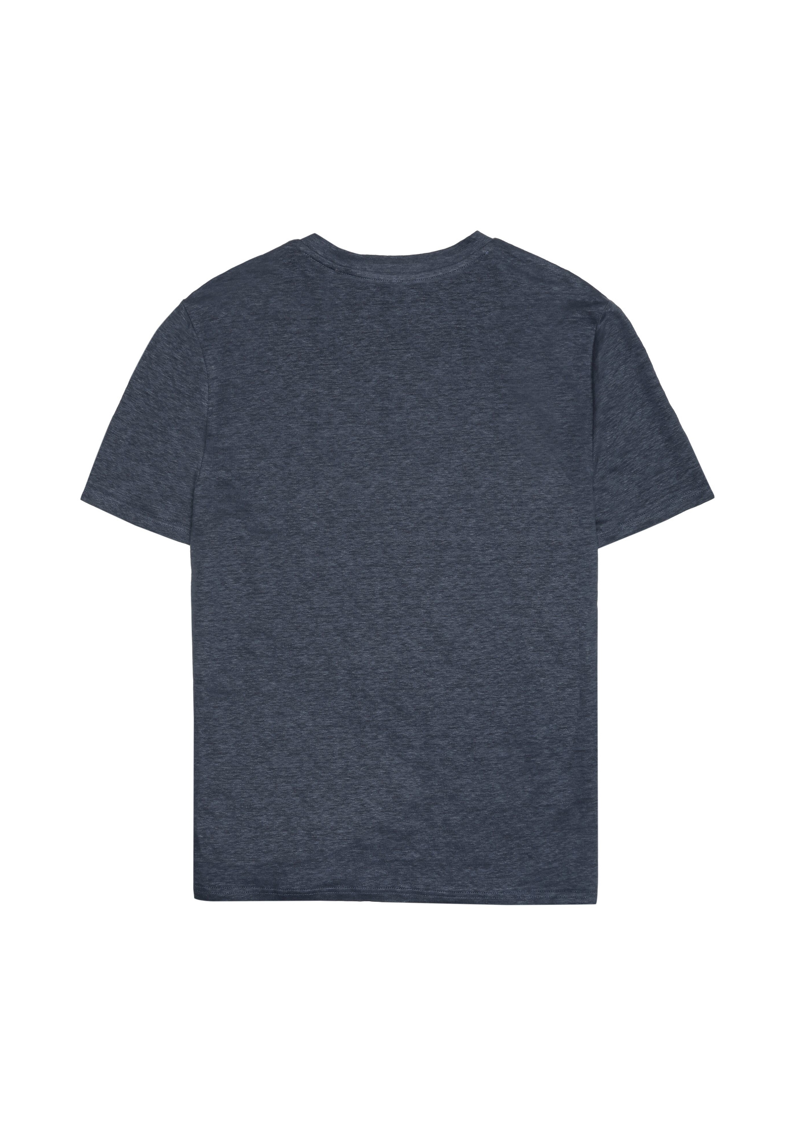 Knowledge Cotton Apparel Leinen-T-Shirt Vintage Indigo