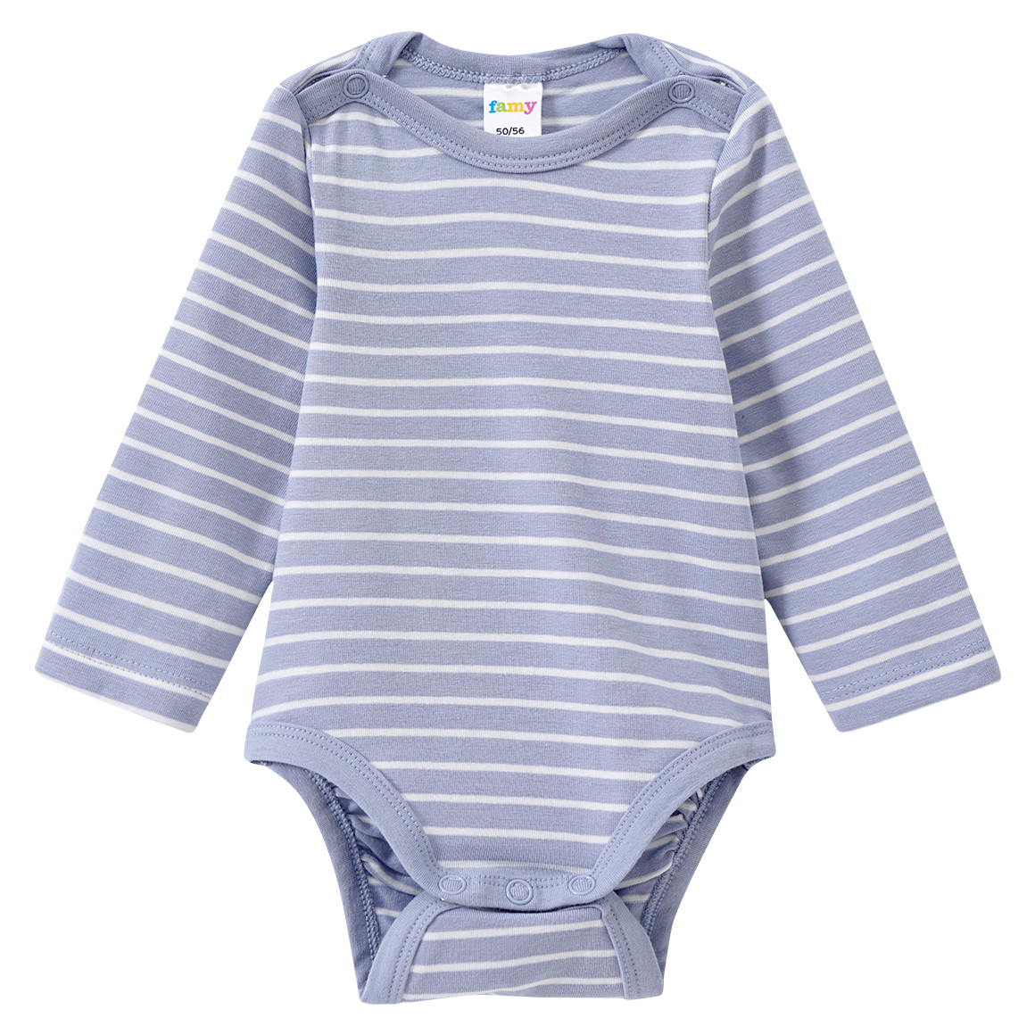 Famy 5 Baby Bodys in verschiedenen Dessins hellblau / rosa / weiss