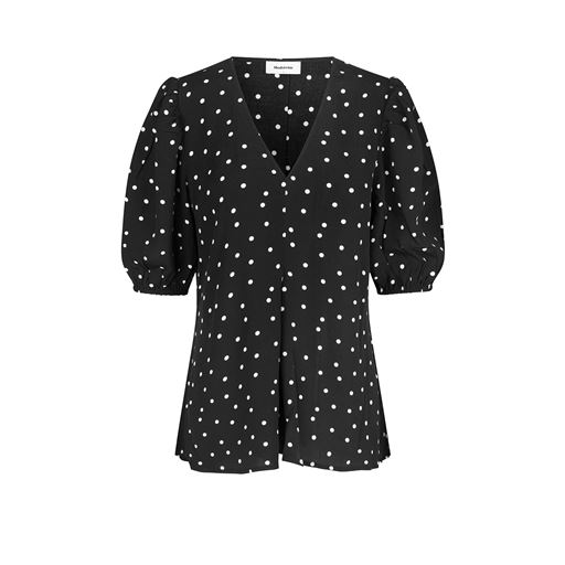 Modström RidderMD Bluse, Black Polka Dot, L