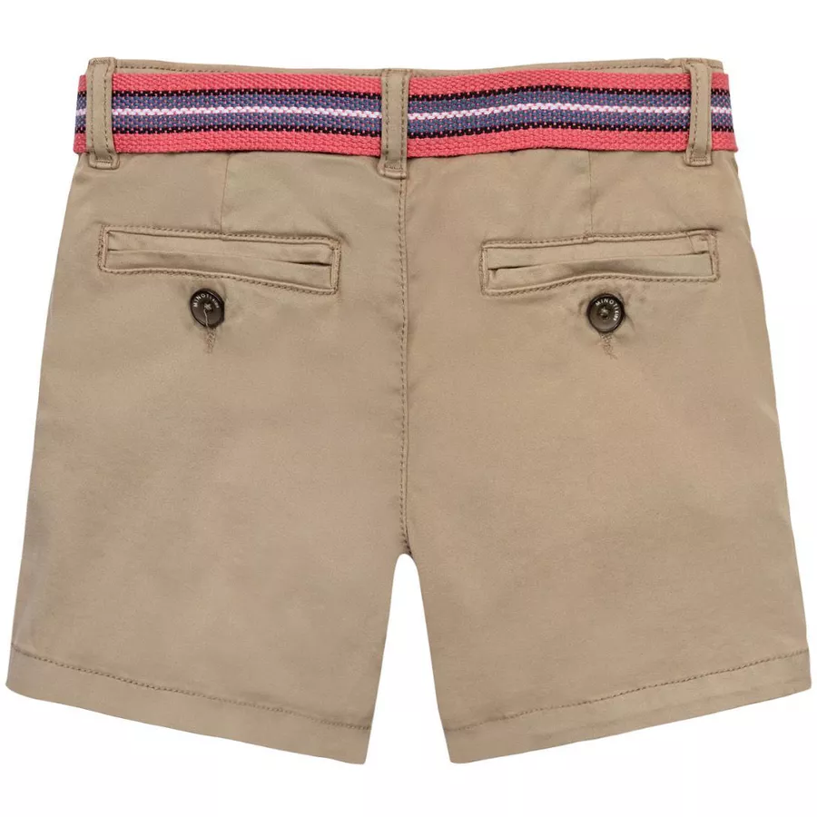 MINOTI Chinoshorts mit Gürtel Steingrau