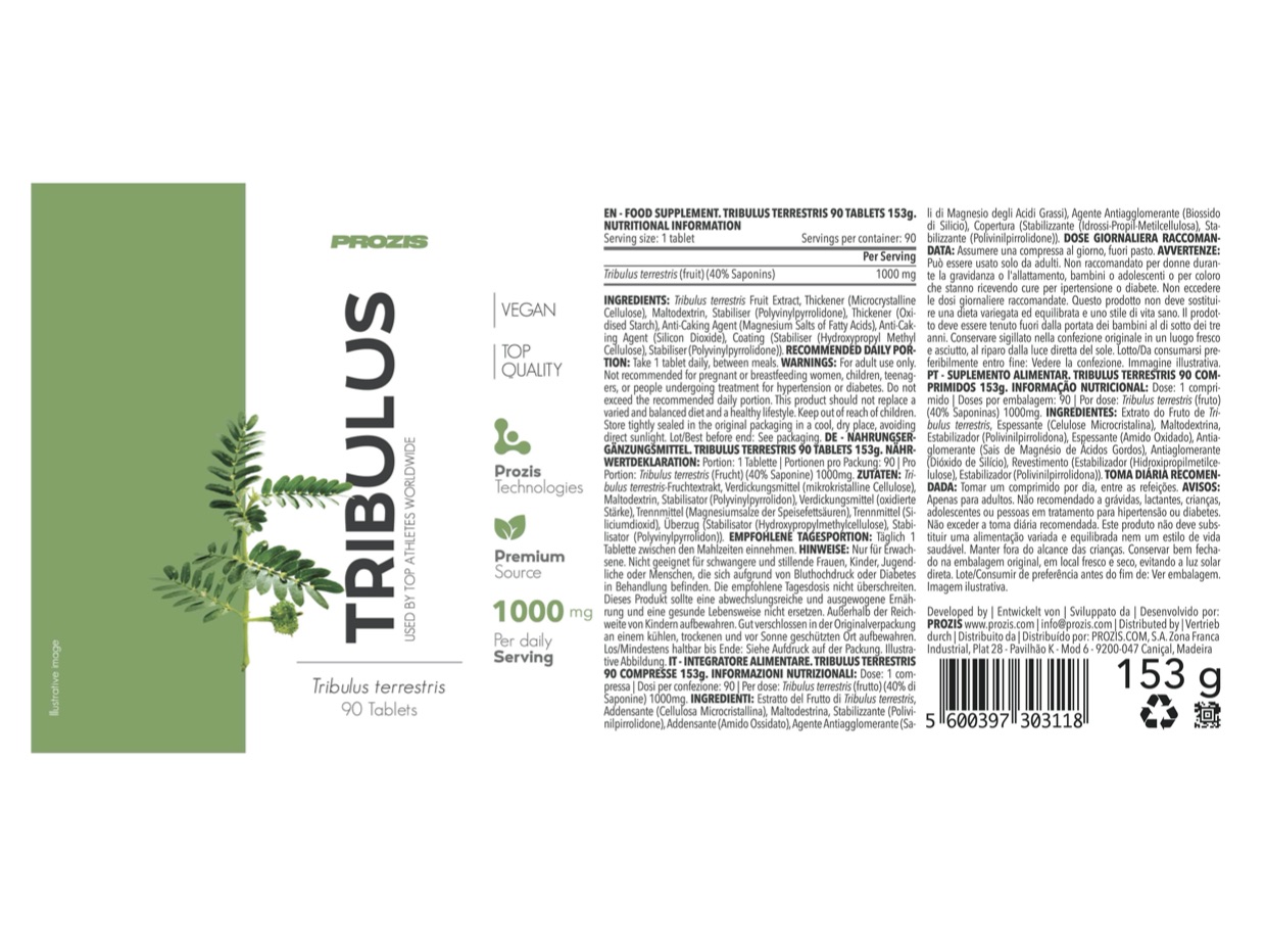 SUPLEMENTO PROZIS TRIBULUS TERRESTRIS 1000MG 90 CAPS