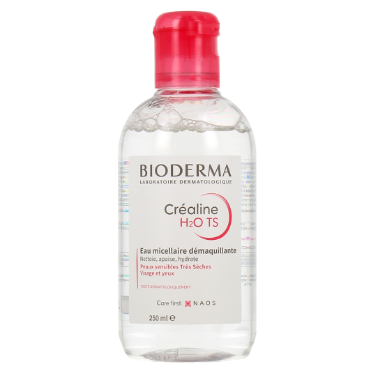 Crealine H2O TS Eau micellaire Bioderma - Démaquillant peau très sèche