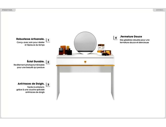 OTITEC - Coiffeuse - h.79 x l.100 x p.40 cm - prestige