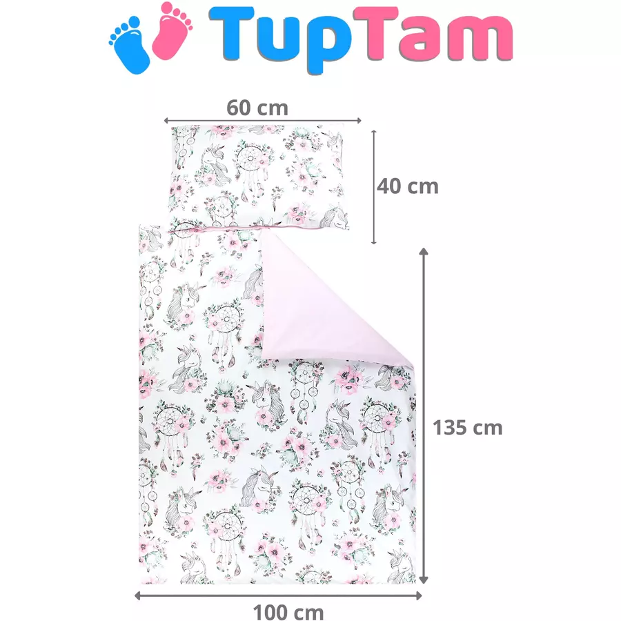 TupTam Kinder Bettwäsche Set 2-tlg rosagrün