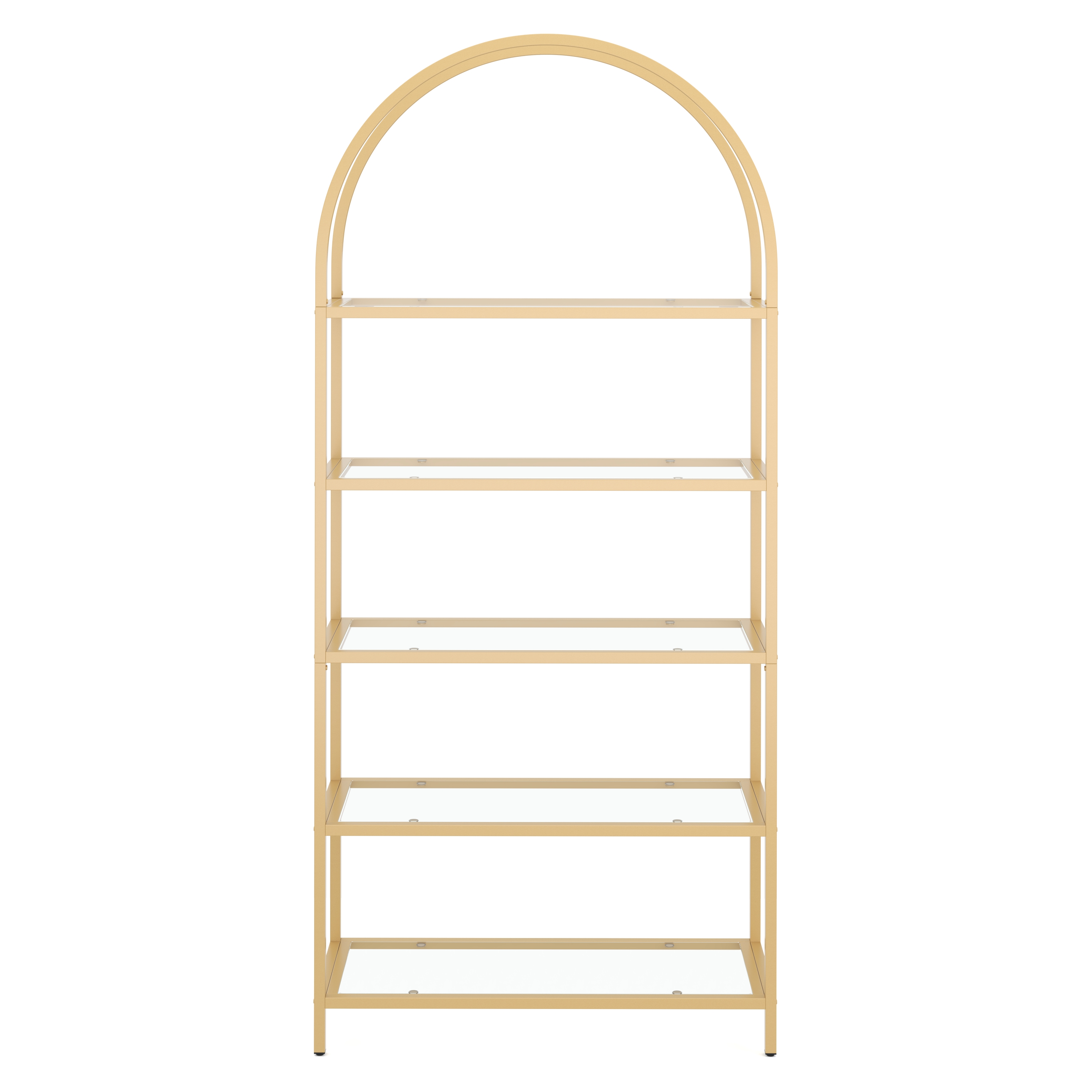 Bücherregal Glas TYRO 83 x 183 cm gold