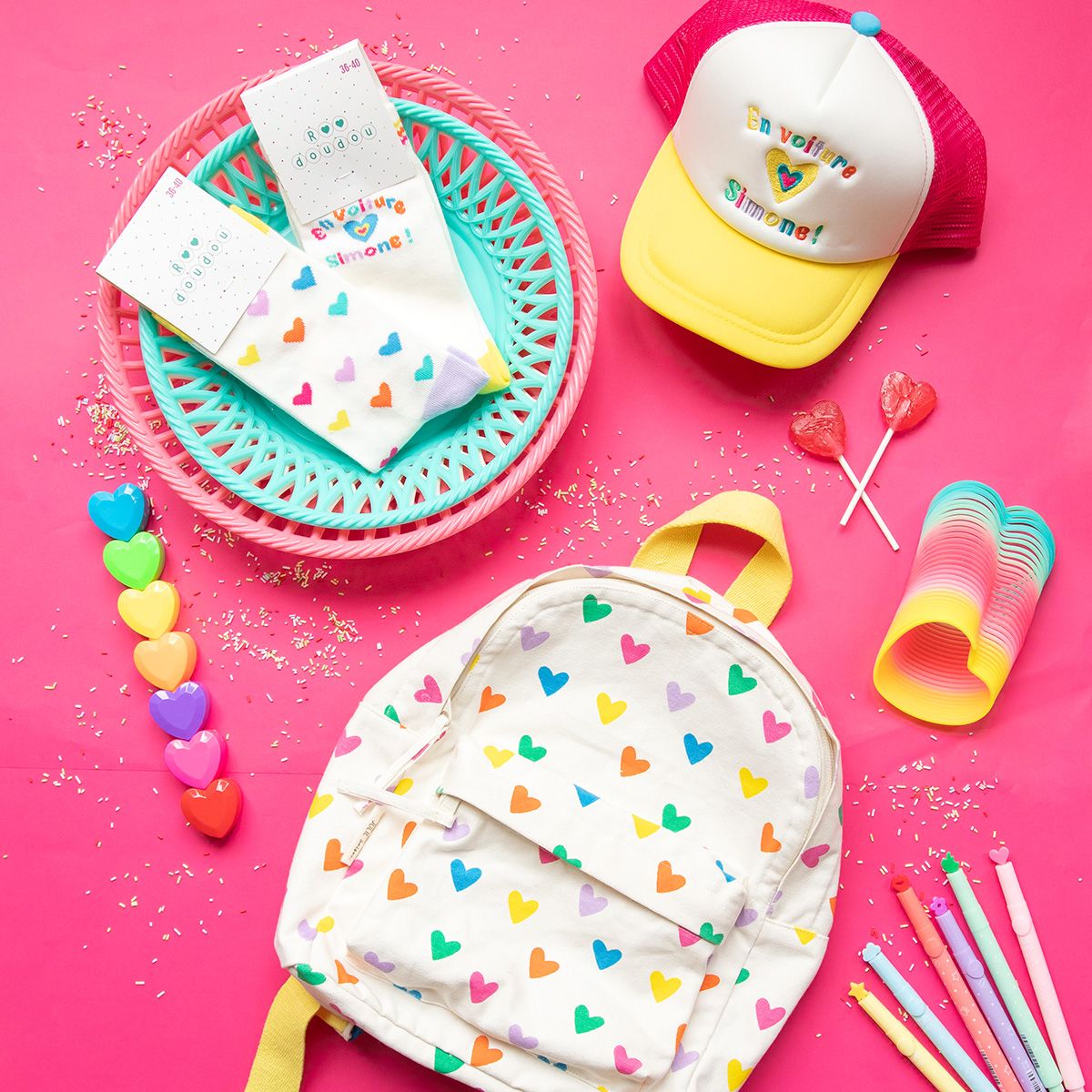Sac à dos enfant multicoeurs Petit toi