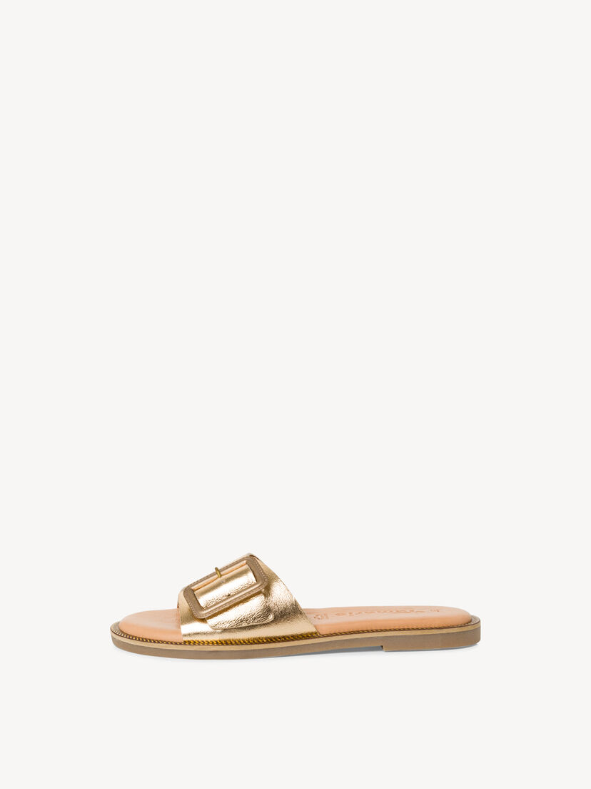 Leren Slipper - goud