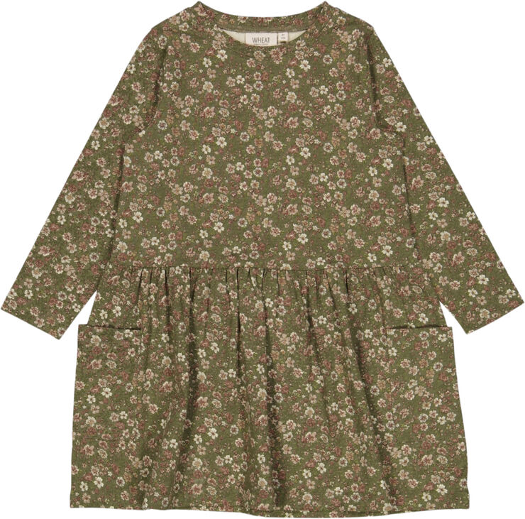 Wheat Jersey Kjole Bessie Dry pine flowers