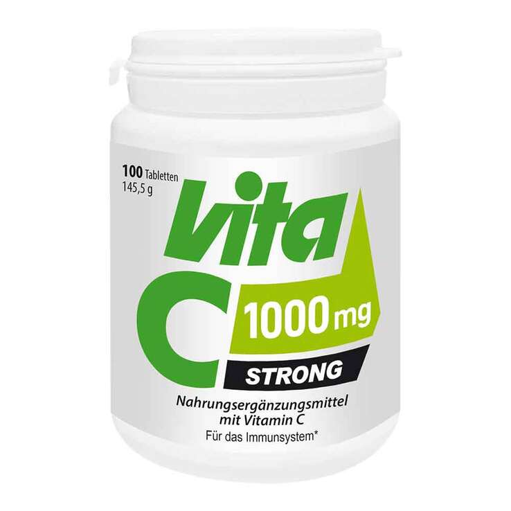 Vita C Strong 1000 mg laktosefrei glutenfrei veg.Tabletten , 100 St