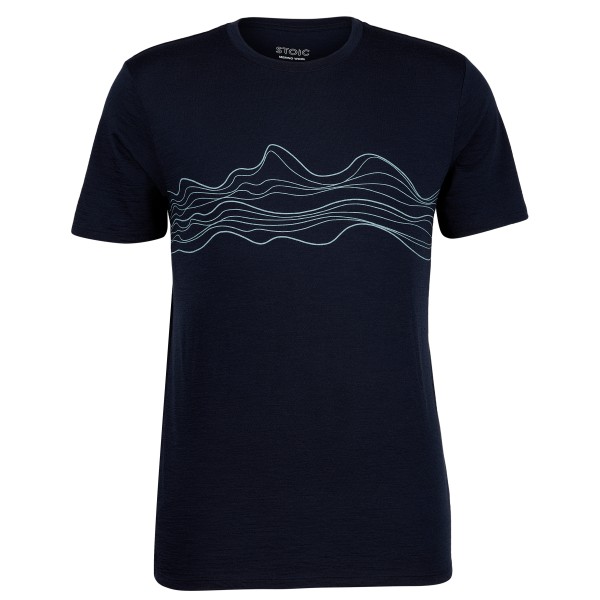 Stoic - Merino155 LaholmSt. Print T-Shirt Lines - Haut en mérinos