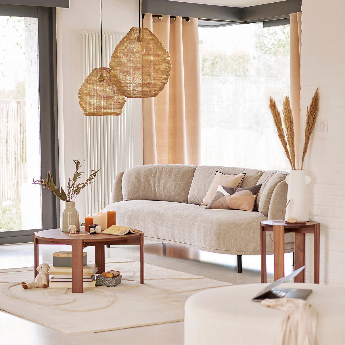 LA REDOUTE INTERIEURS<br>Candeeiro suspenso em malha de ferro Ø40 cm, Mita