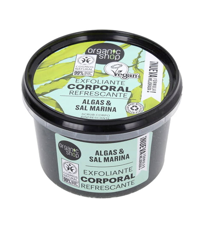 Organic Shop - Esfoliante Corporal Refrescante - Algas Marinhas Orgânicas e Sal Marinho