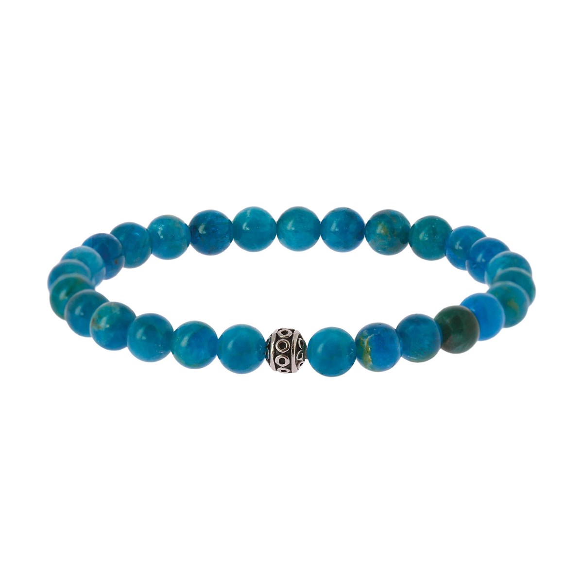 Bracelet pierres Apatite bleue 6mn
