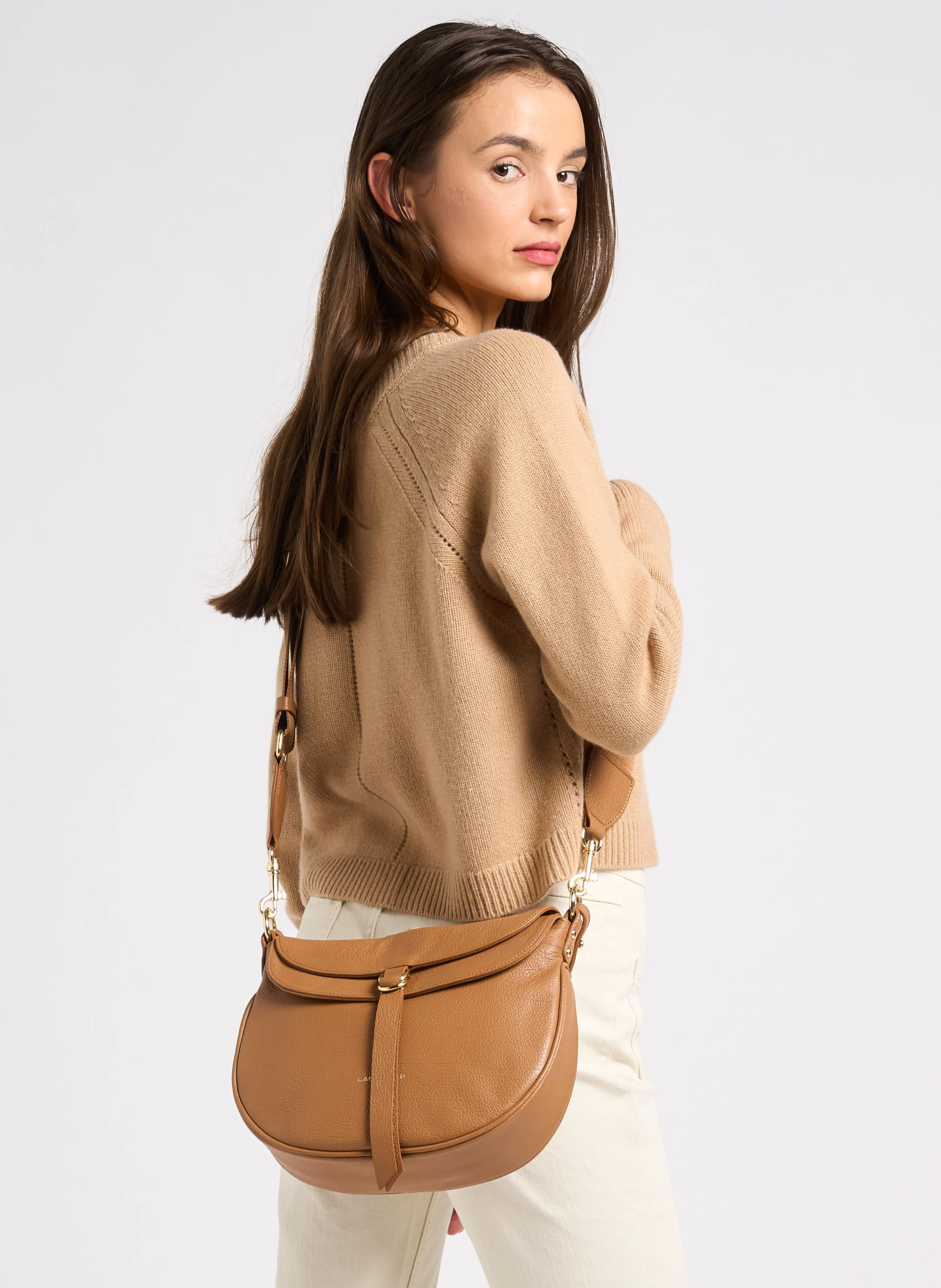 DUNE GAIA - Sac besace en cuir| Marron