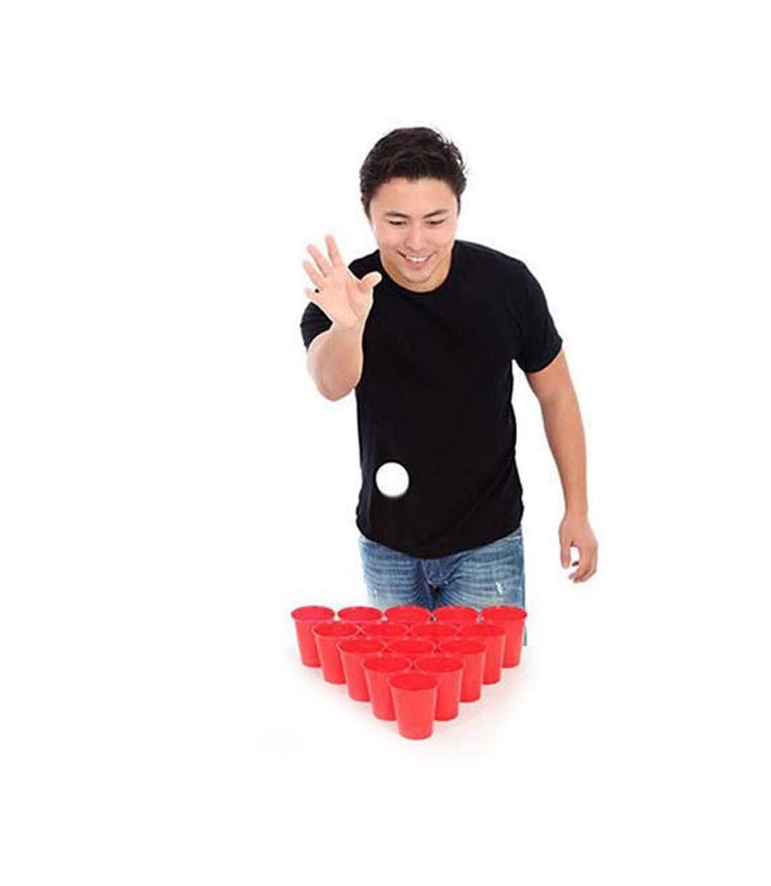 Jeu à boire avec verres réutilisables Bière pong