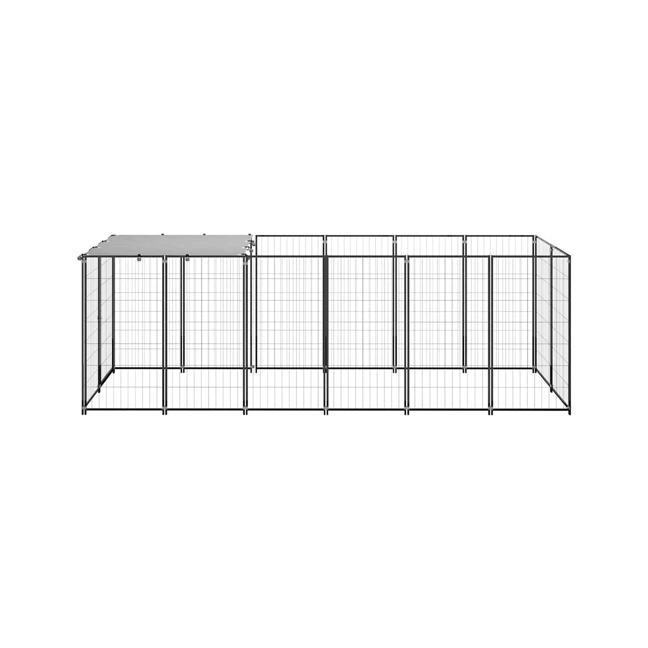 VidaXL Hundezwinger schwarz 3,3 m, 1,1 m, 1,1 m