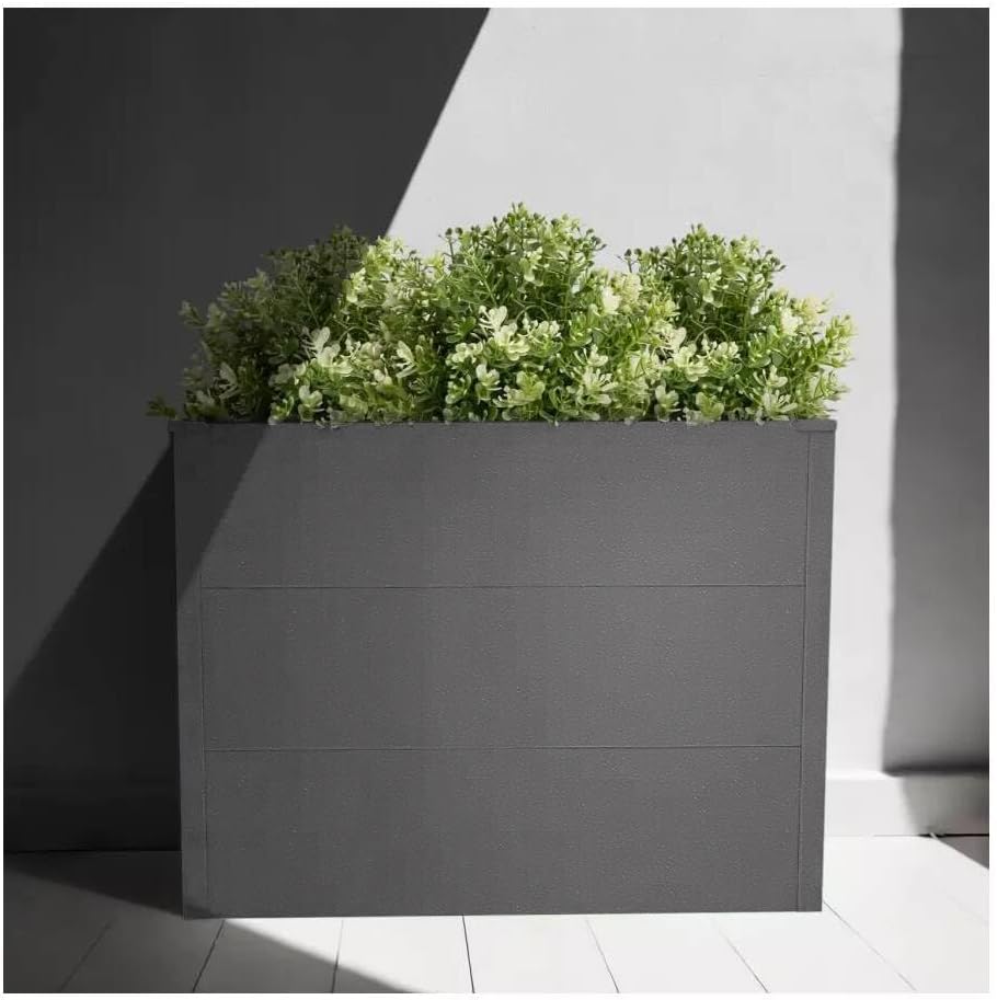 Metzler Hochbeet für den Garten oder Balkon – Stahl in Eisenglimmer | Witterungsbeständiges Metall-Gartenbeet, Pflanzenbeet, Blumenhochbeet | 100 x 50 x 77 cm