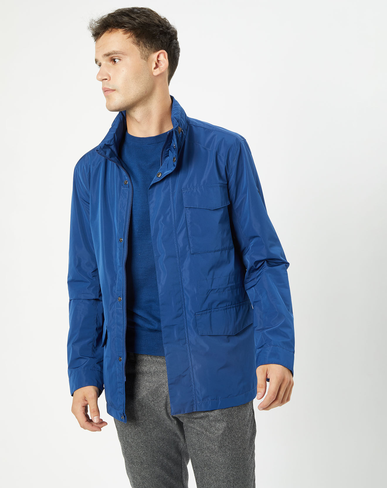 Hackett London Parka légère bleue