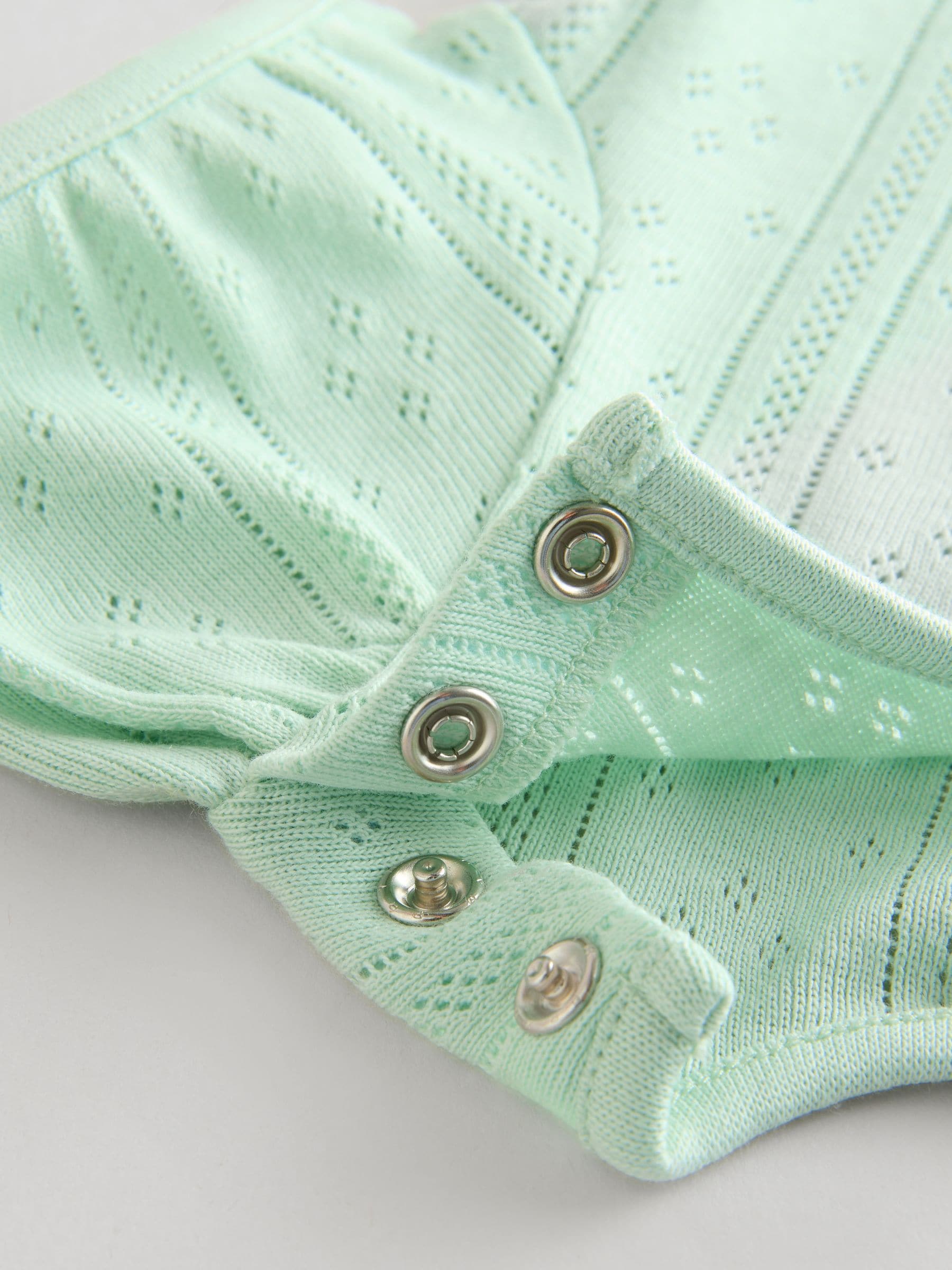 Pastel - 5 Pak Korte mouwen Pointelle Baby Bodysuits