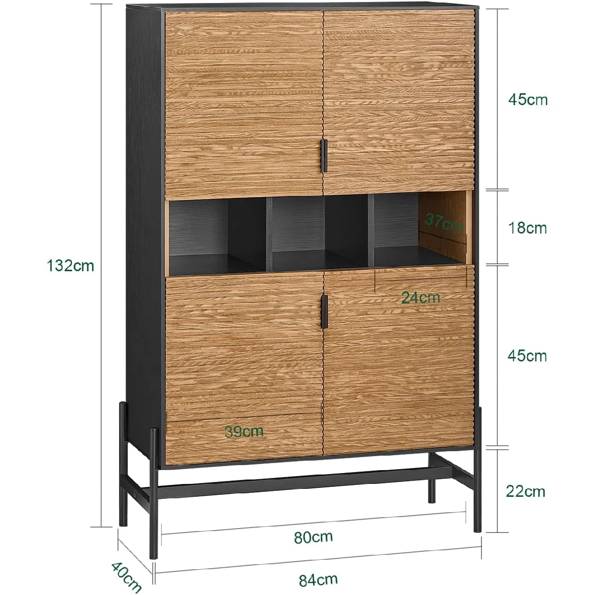 SoBuy Buffet de Cuisine HFSB03-SCH