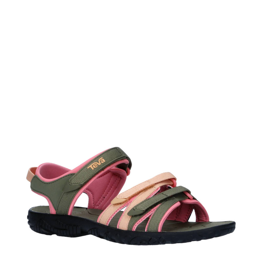Teva Tirrasandalen olijfroen/zalm