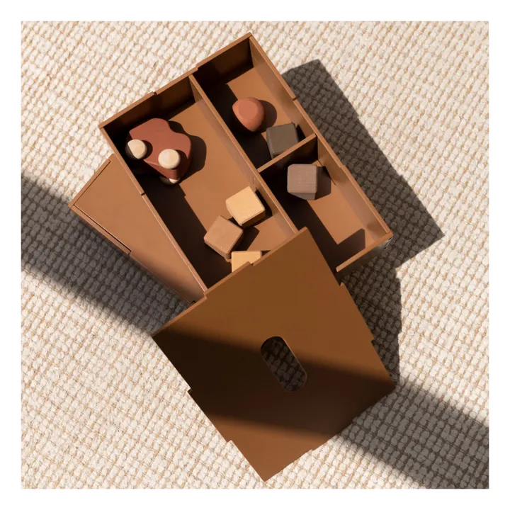Nofred Boite de rangement avec couvercle en bois | Brun