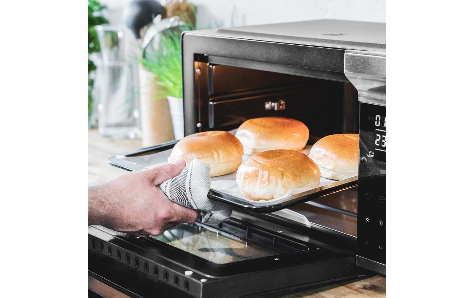 Backofen Bistro Bake & Grill 26 l, Silber<br>Elektronisch geregelter Multifunktionsofen