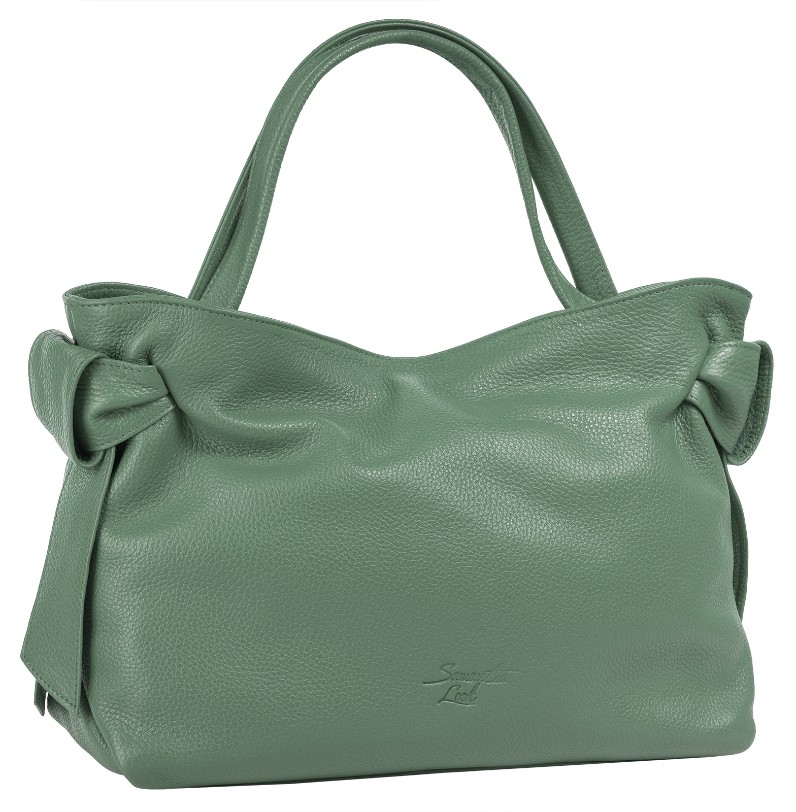 Samantha Look Henkeltasche echt Leder, Made in Italy