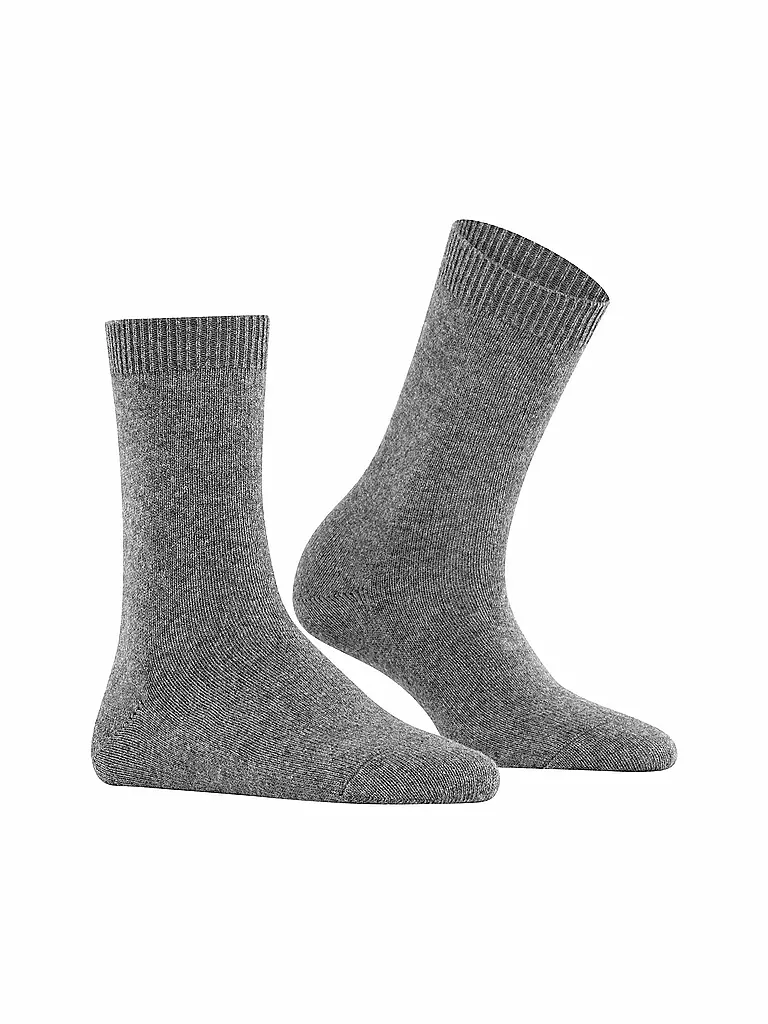 FALKE Socken COSY WOOL lieght greymelange hellgrau