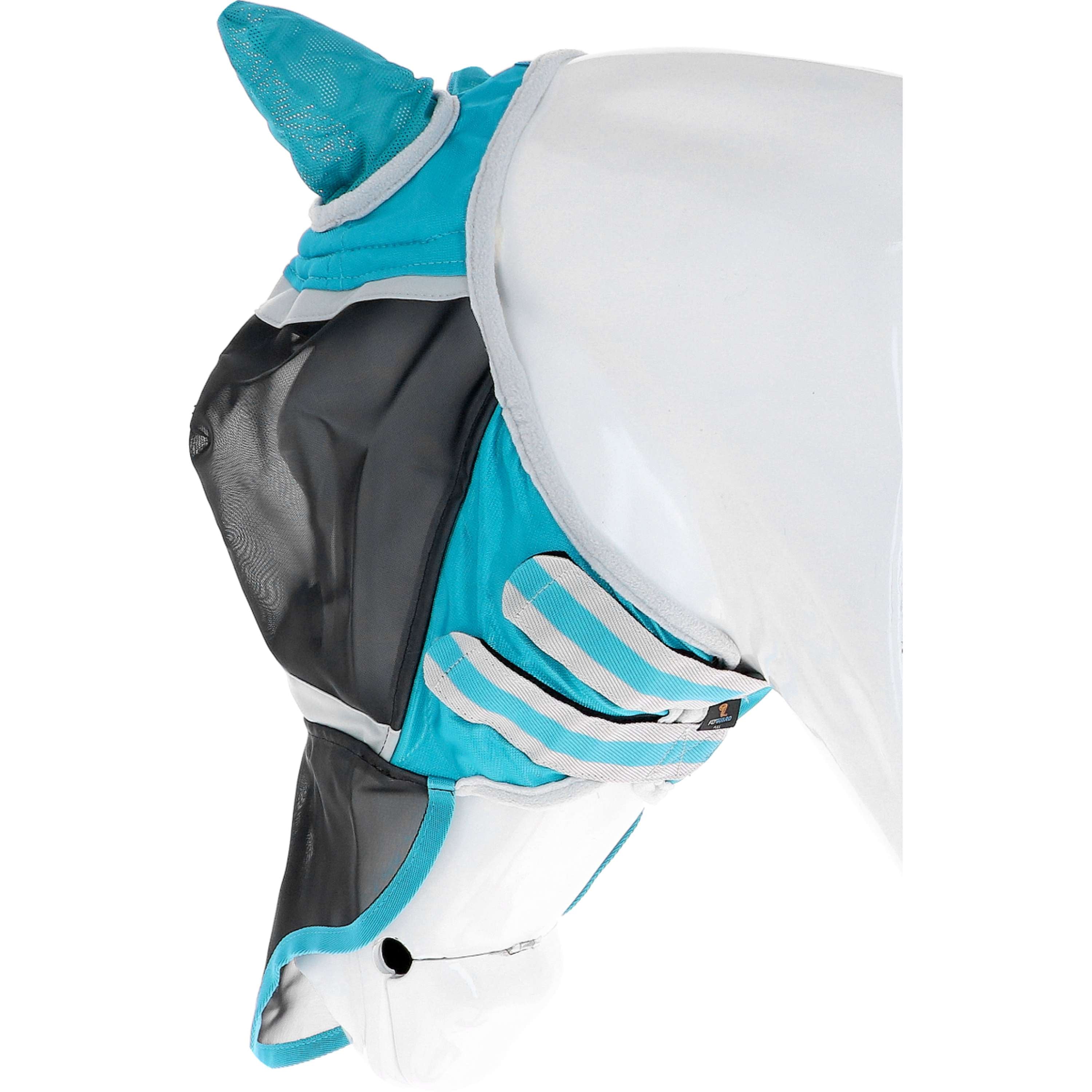 Shires Vliegenmasker met Oren & Neus Fine Mesh Teal