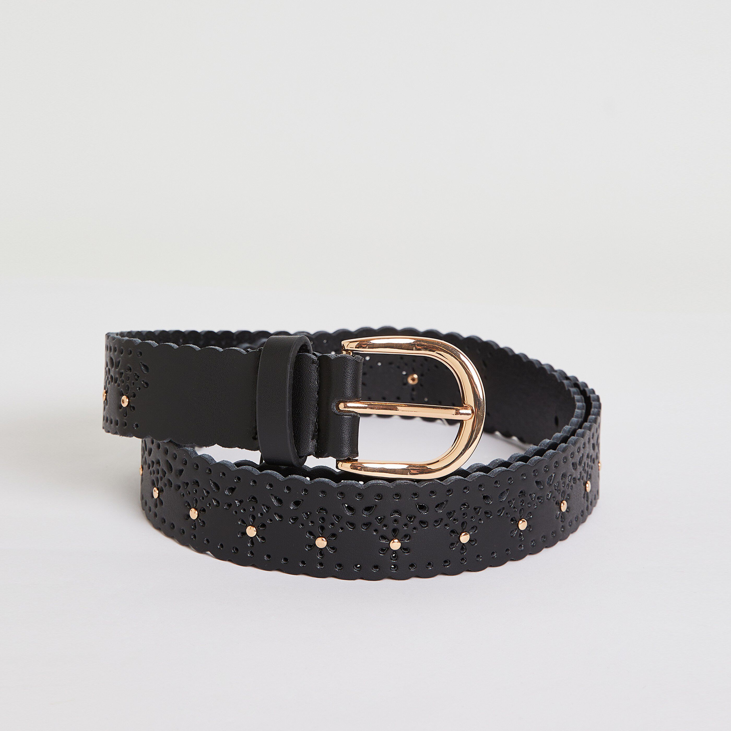 Ceinture fantaisie à cloutée femme - NOIR